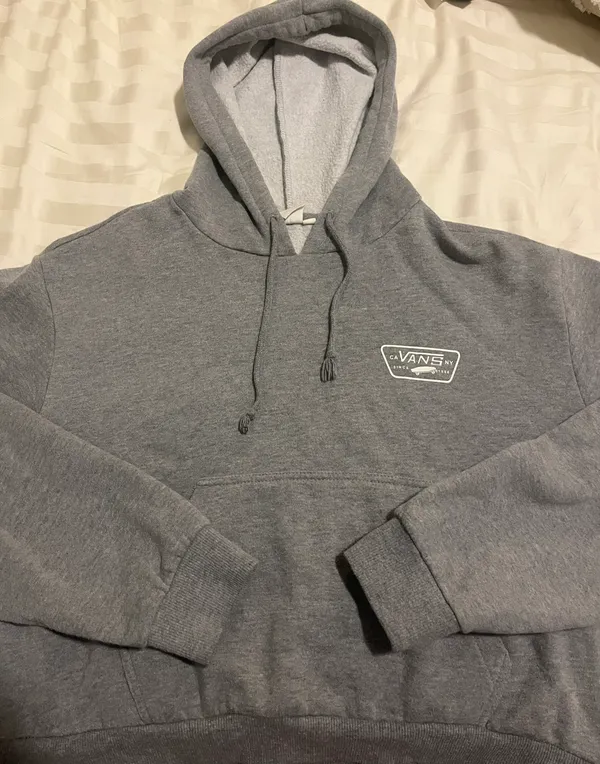 Vans Gray Cropped Hoodie - Image 2