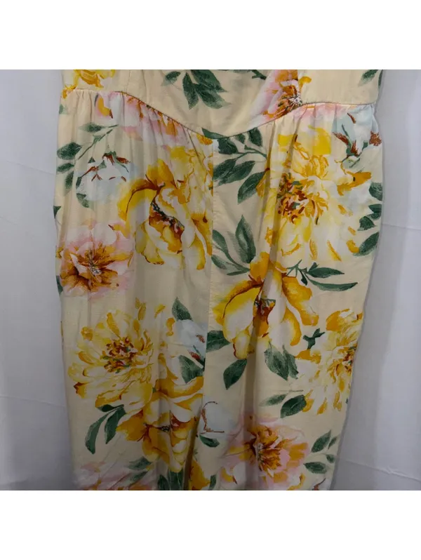 Old Navy XS Yellow Floral Cami Romper - Image 3