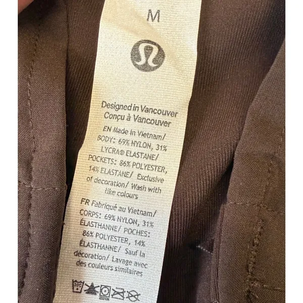 Lululemon Womens Tapered-Leg Mid-Rise 7/8 Pant Brown Luxtreme Size Medium W5FWDS - Image 3