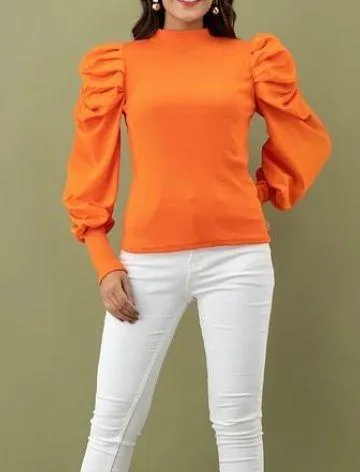 Long Puff Sleeves Top size S/M - Image 2