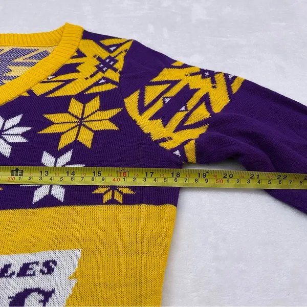 Los Angeles LA Lakers NBA Basketball Ugly Christmas XMAS Party Sweater Women’s M - Image 4