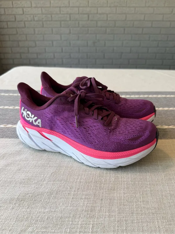 Hoka Clifton 8 Purple Athletic Running Shoes Women’s Size 7.5 - Image 2