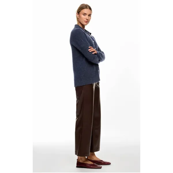 Central Park West Millie Oversized‎ Sweater Polo Navy Size XS - Image 4