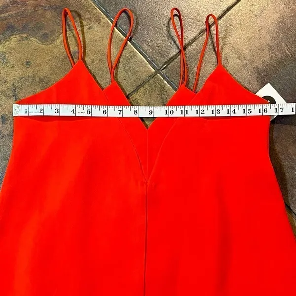 NWT The Coverii Red Double V-neck Strappy Layered Cami Small - Image 4