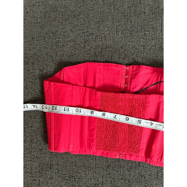 Alina Liu x Lisa Says Gah Red Strapless Corset Top size S NWT Cotton with Boning - Image 10