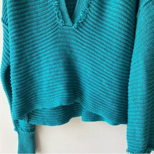 Free People Marlie Ribbed Pullover Sweater‎ in Mar Chiquita xs - Image 4
