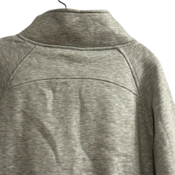 Women's M Gray Half Zip Pullover‎ Sweatshirt Kangaroo Pocket Size M - Image 11