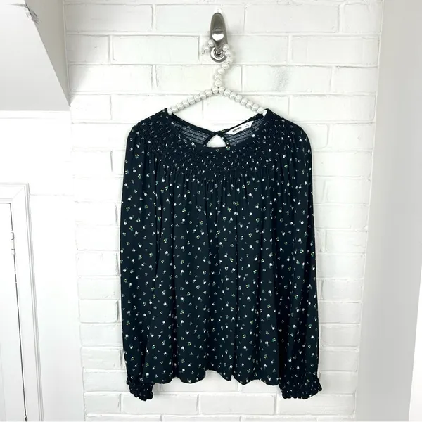 Sonoma Dark Floral Oversized Sleeve Top Size XXL - Image 2