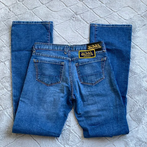 Y2K Von Dutch Flare Boot Cut Low Rise Jeans - Image 2