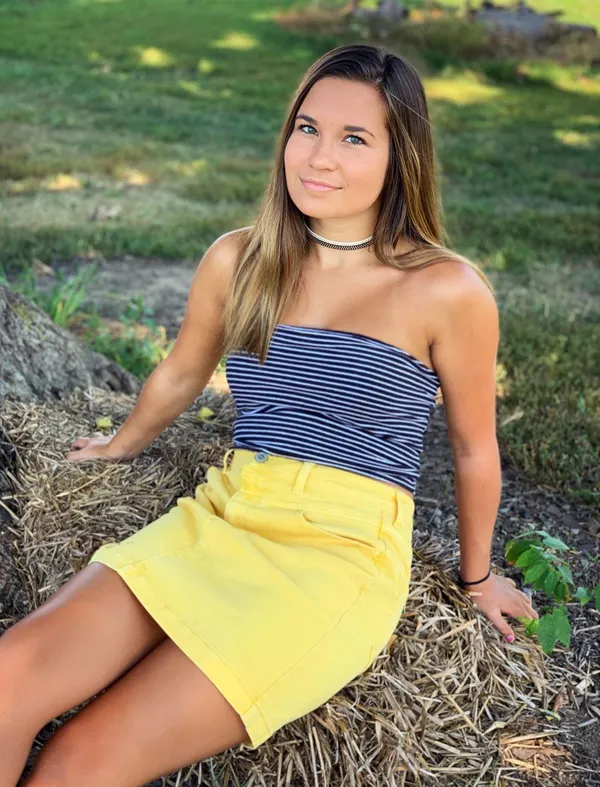 Hollister Yellow Denim Skirt - Image 4