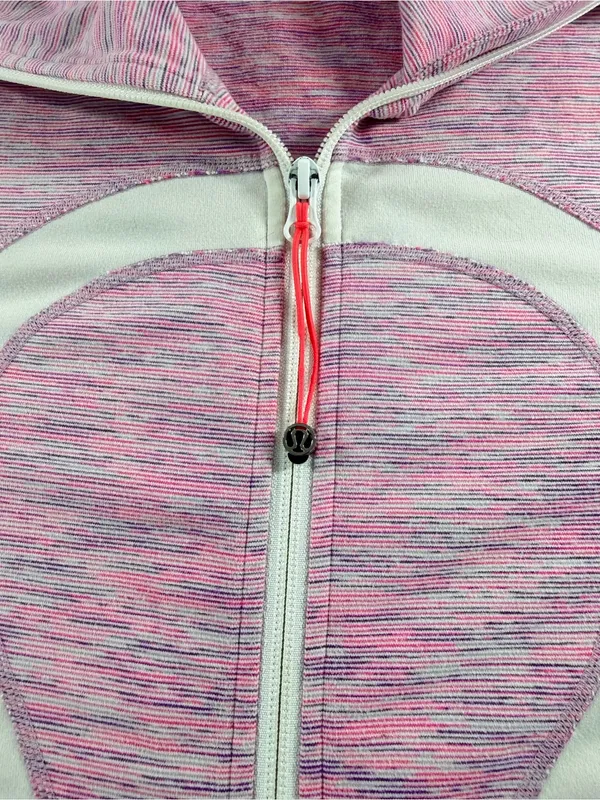 Lululemon Define Jacket Pink Space Dye Full‎ Zip Thumbholes Size 6 - Image 5