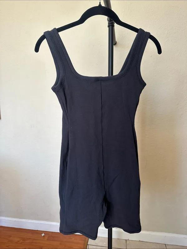 SKIMS Cotton Jersey Maternity Onesie | Soot Size XXS NWT - Image 6