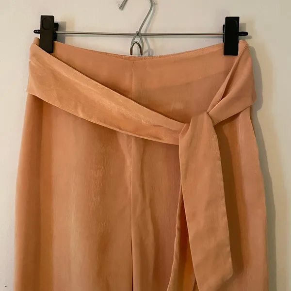Michael Costello X Revolve Pink Silky Joanna Trouser Pants Glam High Waist XS - Image 4