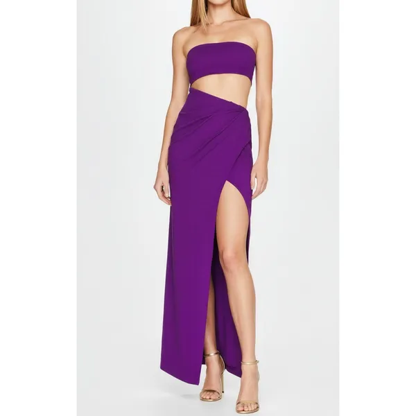 LOVERS + FRIENDS Montrose Strapless Cut-Out Maxi Dress, Purple, Large - Image 4