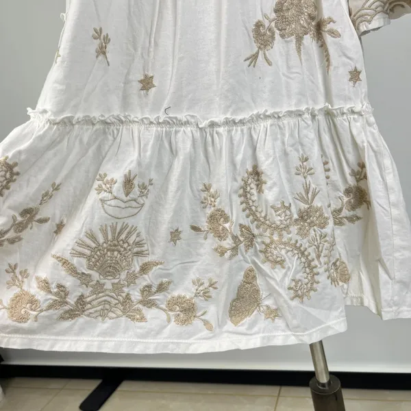 NWOT JOHNNY WAS Floral Embroidered Cotton V-Neck Knee-length Dress Size S - Image 6