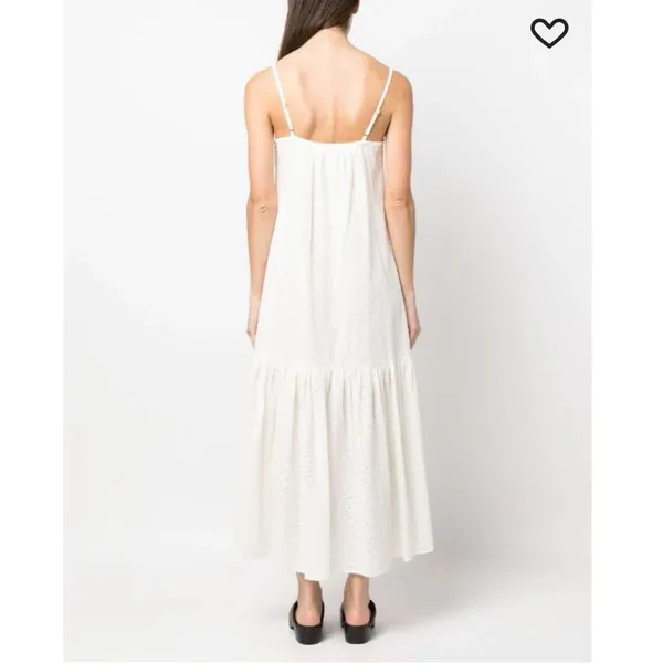 Peony memories tiered midi dress in seashell - Image 9