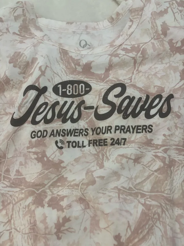Boutique Jesus Saves T-Shirt Camo - Image 4