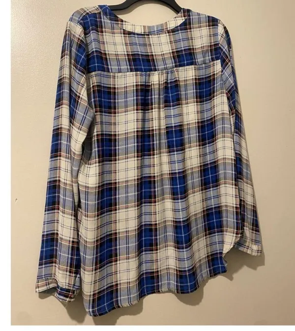skies are blue flannel blouse - Image 2
