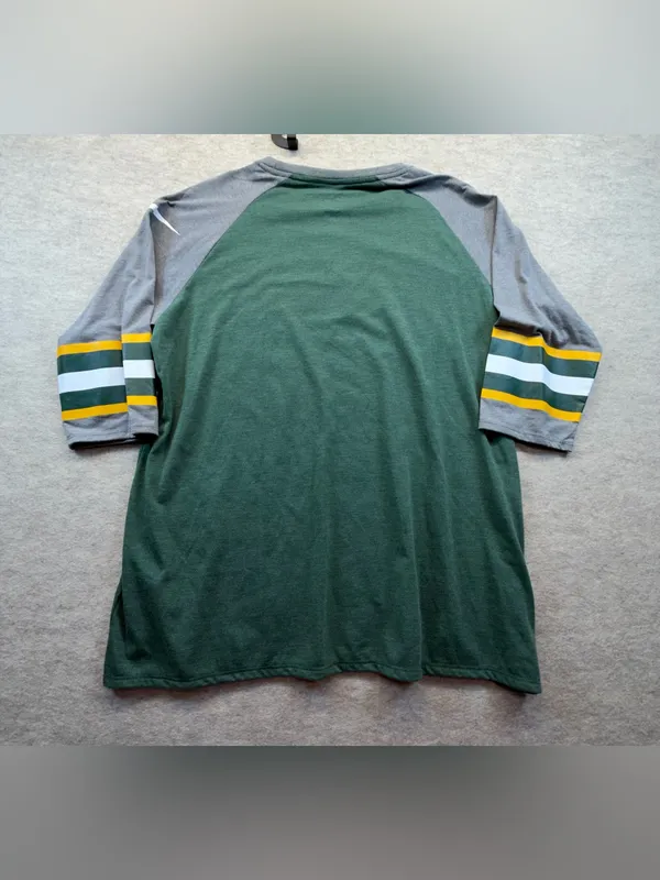 Green Bay Packers Nike Women’s 3/4 Sleeve Raglan Shirt XXL NWT - Image 2