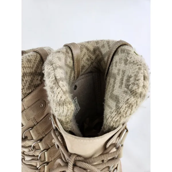 Sorel Joan Of Arctic Leather Boots Women SZ 10 Waterproof Thick Knit Snow Winter - Image 3