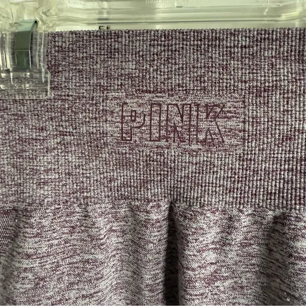 PINK Victoria's Secret‎ Seamless High Rise Leggings XS Heathered Mauve Mesh - Image 8