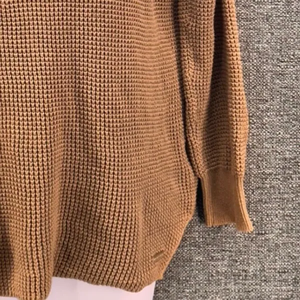Michael‎ Kors Waffle Knit Thermal Sweater Brown Large - Image 3