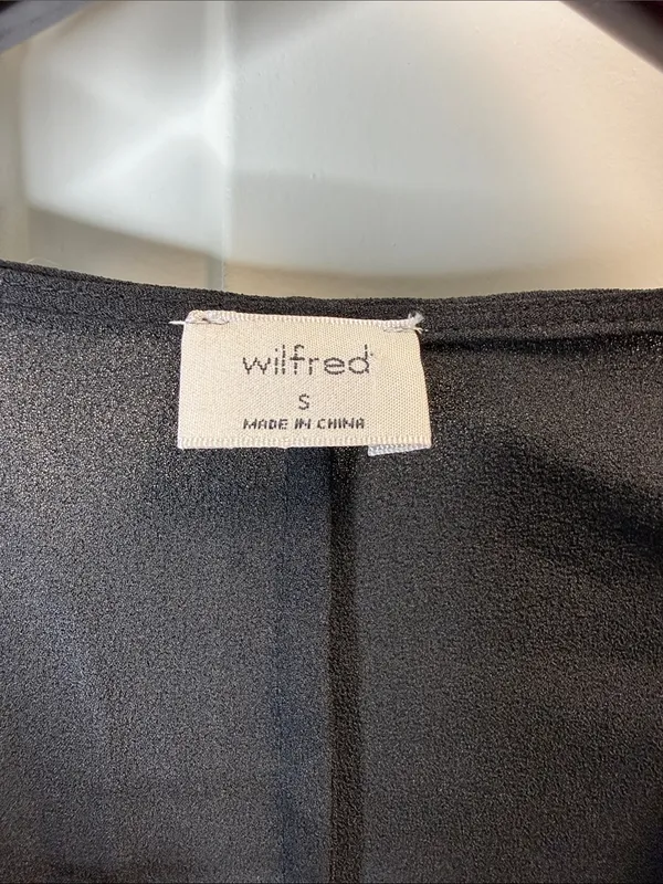 Aritzia Wilfred Wistful Blouse Wrap Style Black S - Image 3