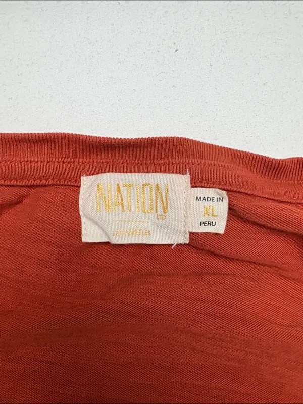 Nation size XL Ruffle Sleeve Tiered Midi Dress Burnt Orange guest minimal party - Image 2