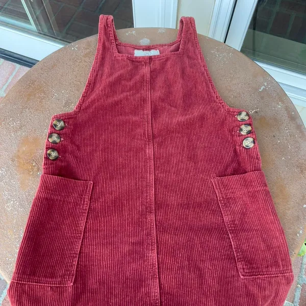Cotton On Burgundy corduroy mini dress sz small - Image 5