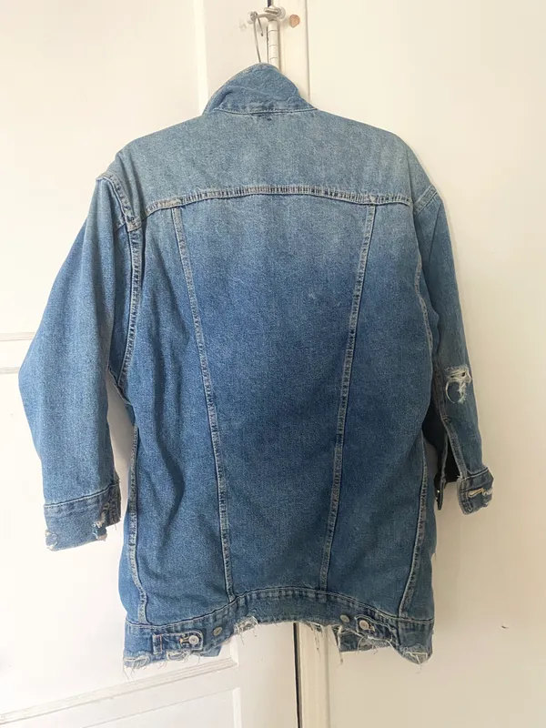 ZARA Cheetah Denim Jacket - Image 4