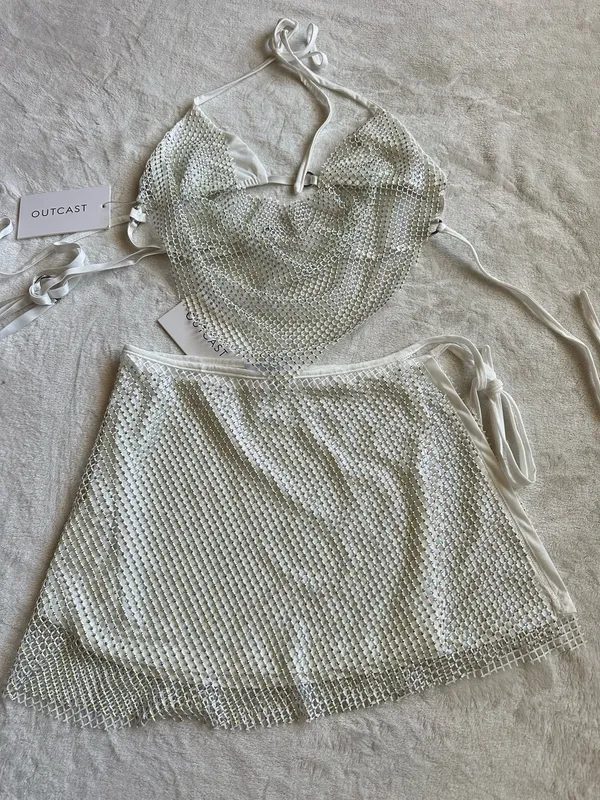Outcast Clothing Addie Top & Addie Skirt White Skirt Festival Set - Image 7