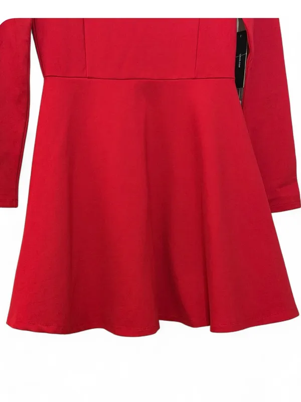NWT Lulus Women’s Red Forever Chic Red Long SleeveMidi Dress Size Medium - Image 11