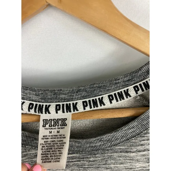 VS Pink Stripe Lightweight sweatshirt Size Medium - Image 3
