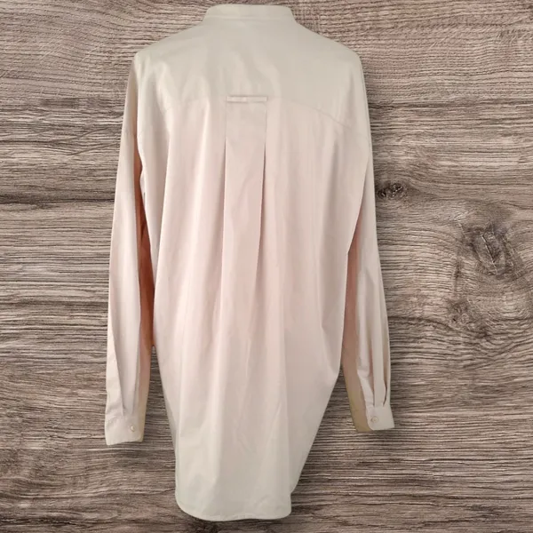 Lululemon All Days Tan Mandarin Collar Button Down Shirt Sz 8 Lagen Minimalist - Image 3
