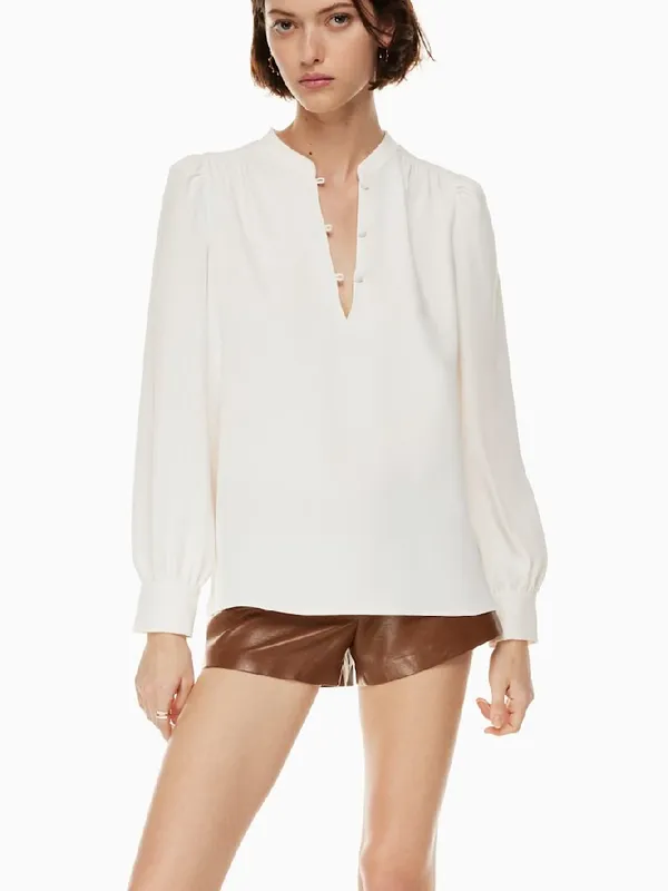 Aritzia Wilfred Ava Blouse in Rainwash Green size Small $98 - Image 11