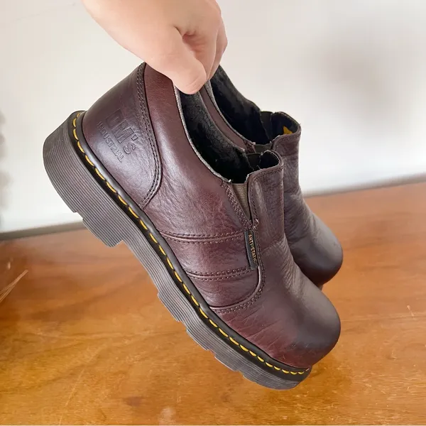 Dr Martens • Resistor ST slip on loafer chunky platform industrial brown leather - Image 8