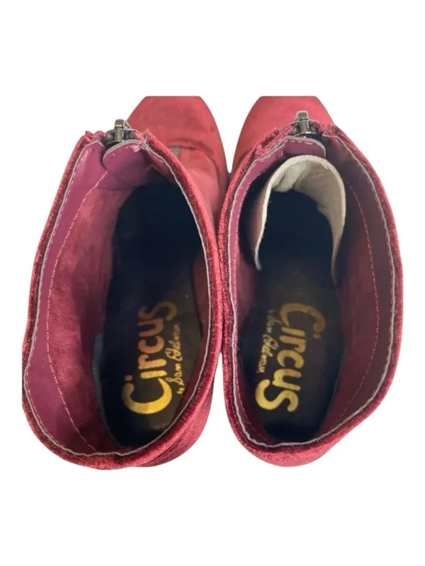 Circus by Sam Edelman new ❁ Vanessa Zipper Velvet Ankle Boot Booties ❁ Burgundy ❁ 6 - Image 9