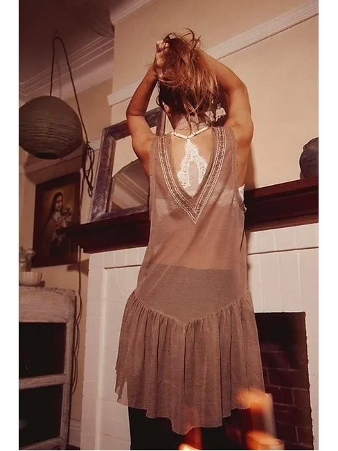 Free People NWT Women's Nightcap Embellished Slip - small - Image 3