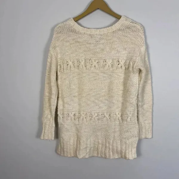 American Eagle Chunky Knit Wool Blend Fisherman Sweater - Image 13