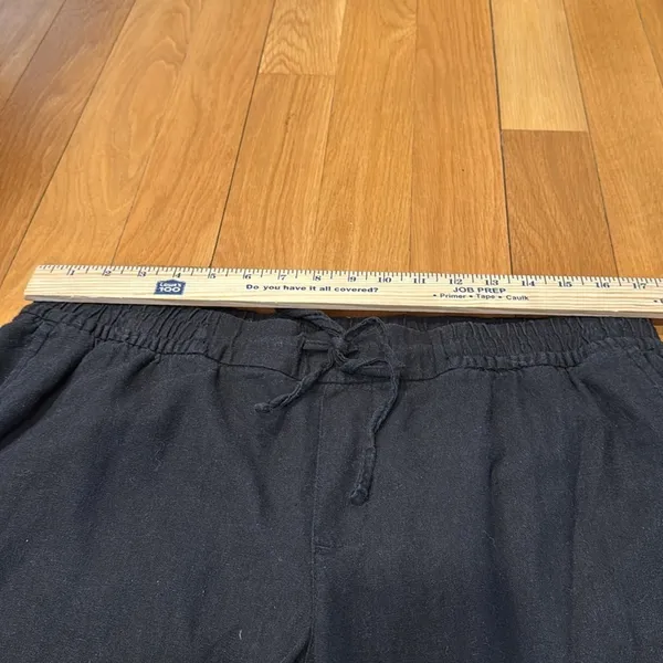 Old navy women’s black linen blend pants size large . - Image 8