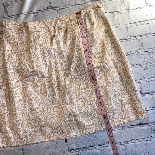 E.P. Pro Skort Tennis Golf Shorts Skirt Gold Snakeskin Print Size 6 - Image 5