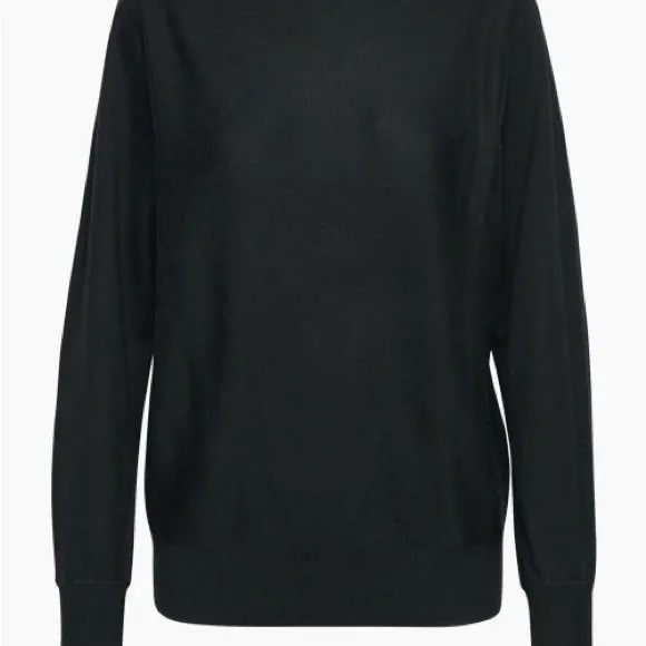Aritzia the group by babaton turndown sweater Black cashmere silk boatneck s - Image 2
