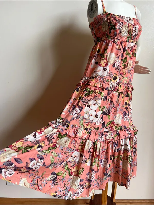 INC Floral Smocked Sundress - Peach Pink - Image 5