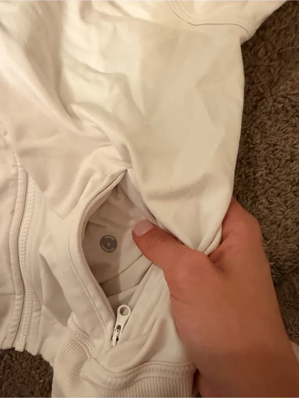 lululemon athletica White Zip-Up Jacket with Breathable Mesh - Image 5