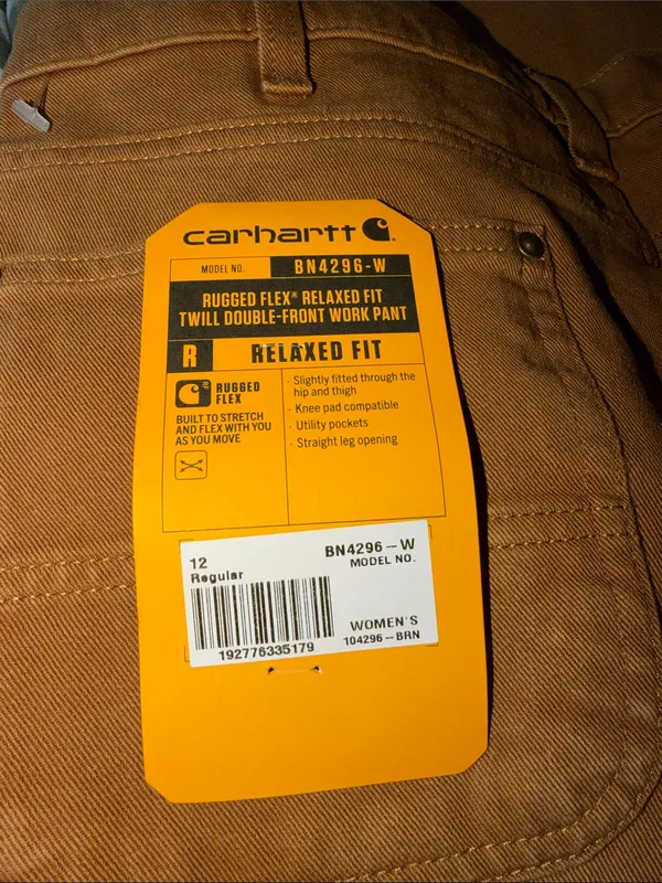 NWT Carhartt DOUBLE-KNEE PANT - RELAXED FIT - RUGGED FLEX TWILL SZ-12 - Image 8