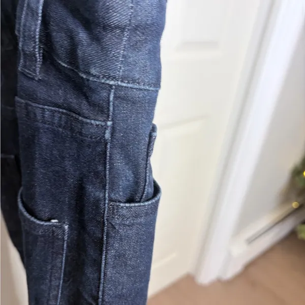 WeWoreWhat Second Skin Dark Blue Denim Overalls Women's XS - Image 7