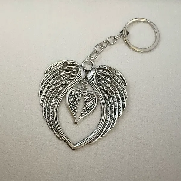 Angel Wings Keychain Charm for Men Women Car Keychain Key Ring Bag Charm - Image 2