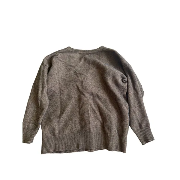 Madewell Womens Brown Merino Wool Blend V-Neck Button Front Cardigan Sweater M - Image 2