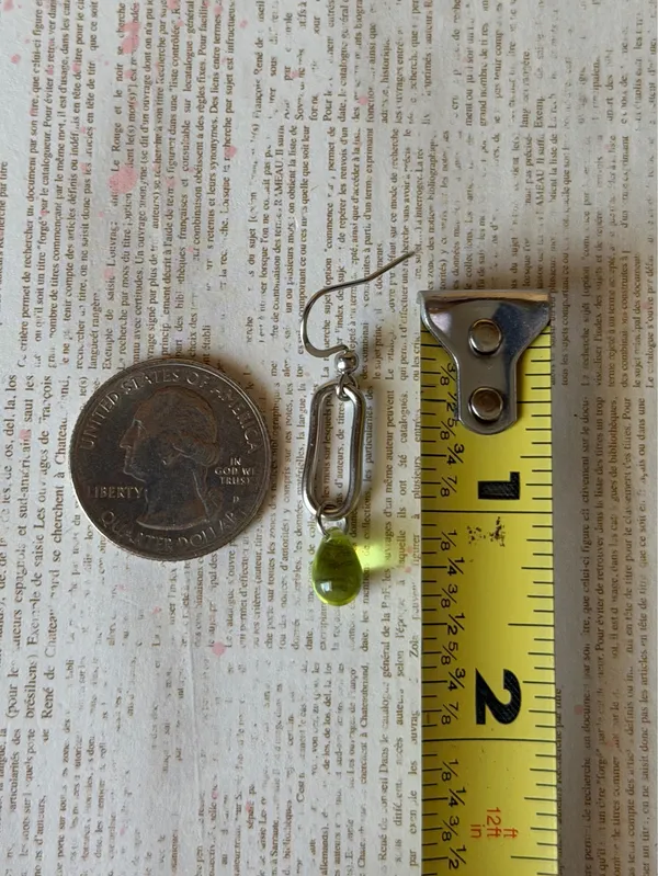 Handmade stainless steel chic fairy boho vintage style dangle earrings💚 - Image 6