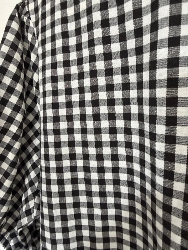 SHEIN Black and White Gingham Midi Dress - Image 4